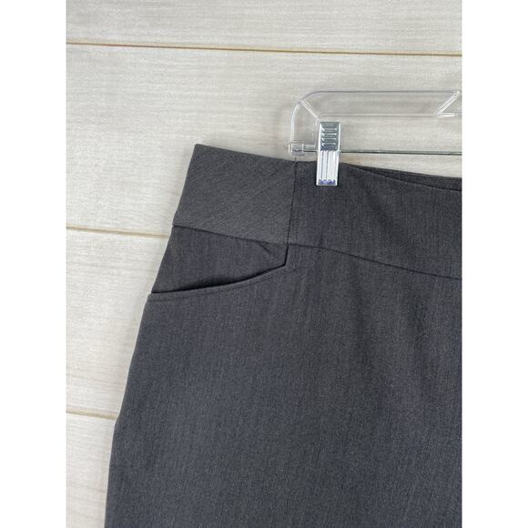 Cj Banks Pants Womens 18W Gray Pull On Straight Leg Dress Stretch Pockets - Picture 2 of 9